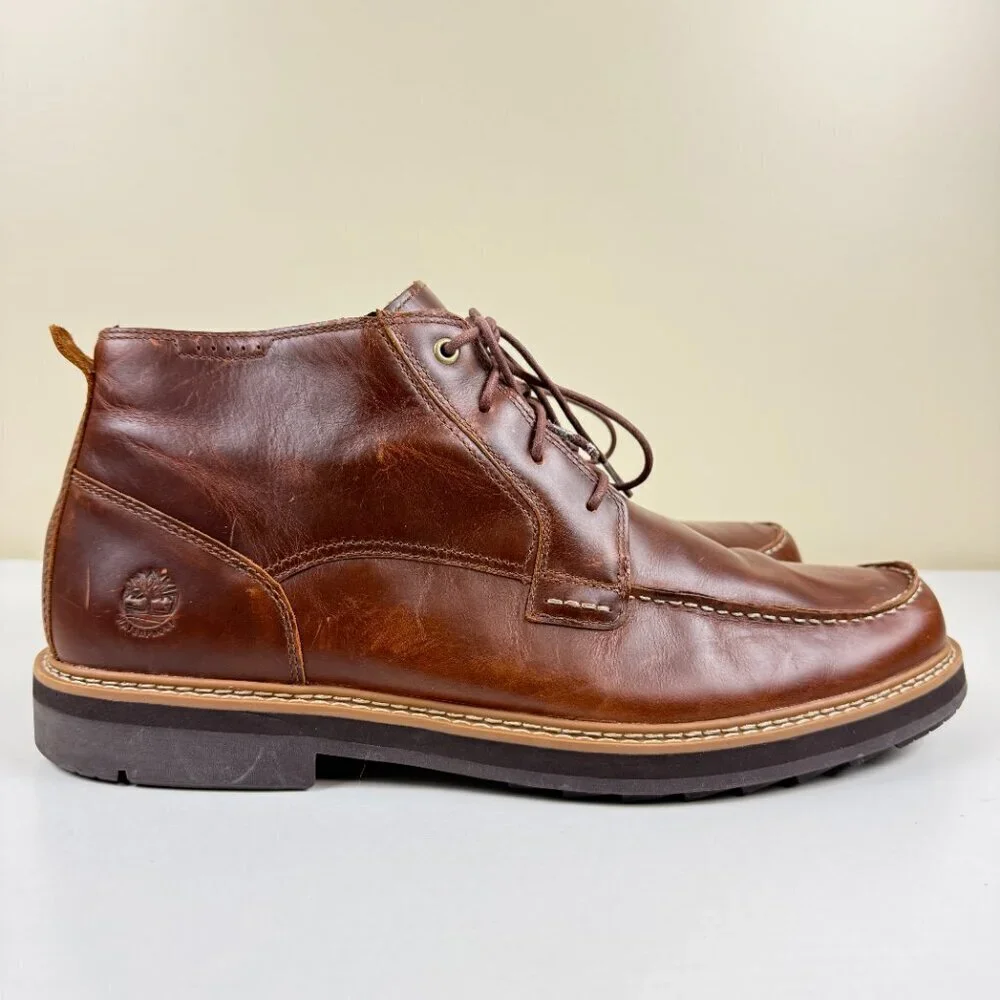 EUC Timberland Squall Canyon Waterproof Full Grain Brown Leather Chukka Boots